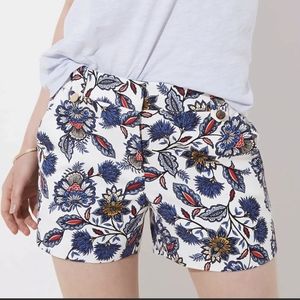 LOFT Floral Print Women's Shorts - Blue and Yellow